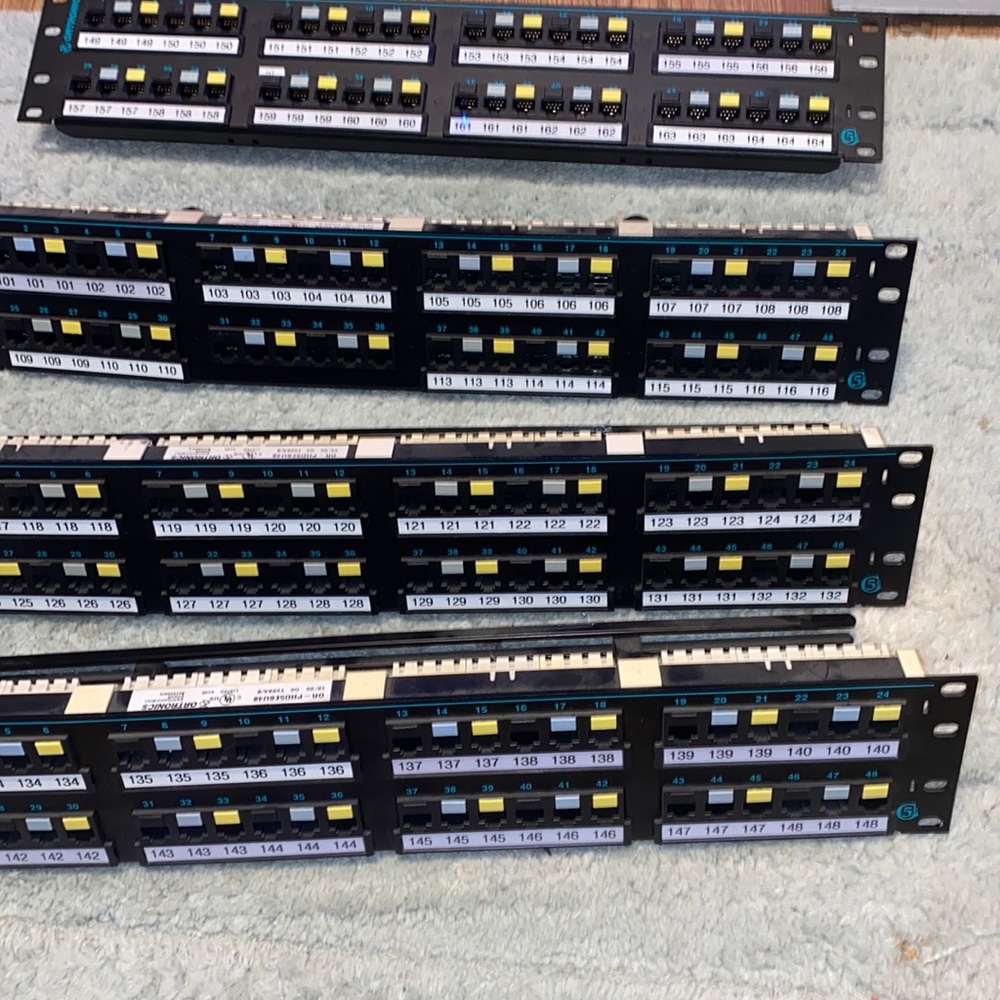 USED Ortronics OR-PHD5E6U48 network cat 5e patch panel 48 port networking cable